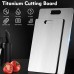 JMGRTYT 2 Pcs Titanium Cutting Board, Multifunctional Titanium Chopping Board,Double-Sided Food Grade, Pure Titanium Cutting Board,for Ensure The Original Taste of The Ingredients