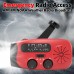 JMGRTYT Wind Up Solar Radio, 2000mAh Rechargeable USB Phone Charger, Survival Hand Crank AM/FM Emergency Weather Radio,SOS Alarm, LED Bright Flashlight for Outdoor Camping, Hiking