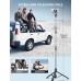JMGRTYT Selfie Stick Tripod with 2 Fill Lights, 71 Inch 180cm Extendable and Portable Selfie Stick with Detachable Wireless Remote Compatible with iPhone 16 15 14 13 12 11/Smartphones