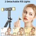 JMGRTYT Selfie Stick Tripod with 2 Fill Lights, 71 Inch 180cm Extendable and Portable Selfie Stick with Detachable Wireless Remote Compatible with iPhone 16 15 14 13 12 11/Smartphones