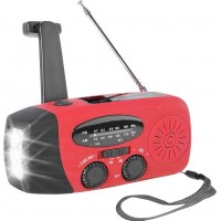 JMGRTYT Wind Up Solar Radio, 2000mAh Rechargeable USB Phone Charger, Survival Hand Crank AM/FM Emergency Weather Radio,SOS Alarm, LED Bright Flashlight for Outdoor Camping, Hiking